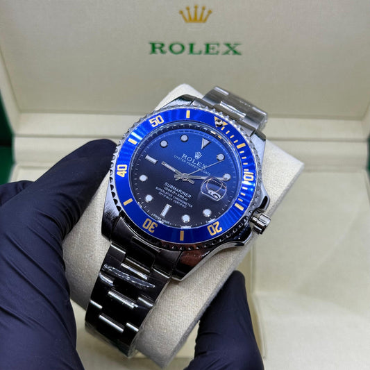 Rolex Submariner blue  rotating dial with master lock - Reluxe